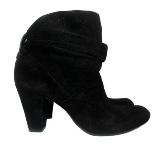 BCBG Suede Leather Slouch Boot Black Size 8.5 - Picture 3 of 7